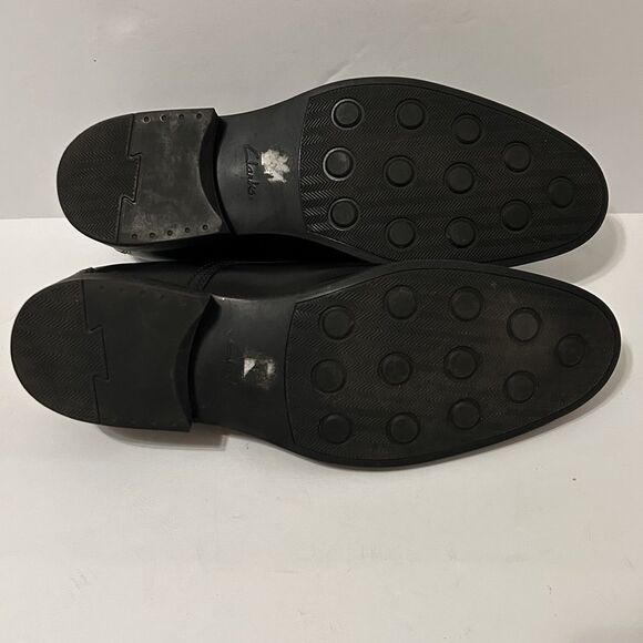 Clarks Shoes Men's 10M Whiddon Step Black Leather Extreme Comfort Loafer Dress - Picture 9 of 13